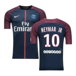 Camisa Retrô Paris Saint-Germain I 2017/18 - Masculina Nike - Azul com detalhes em roxo