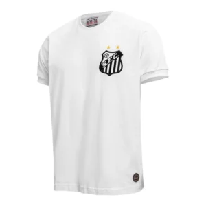 Camisa Retrô Santos 1969 Milésimo Gol Pelé - Masculina - Branca