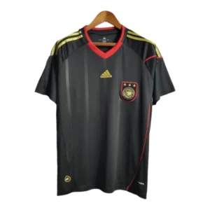 Camisa Retrô Seleção da Alemanha II 2010 - Masculina Adidas - Preta com detalhes em vermelho e dourado