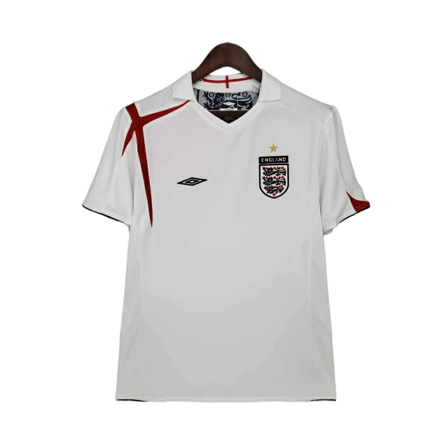 Camisa Retrô Seleção da Inglaterra 2006 - Umbro Masculina - Branca 01