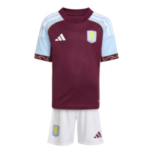 Kit Infantil Aston Villa I 25/26 - Adidas - Vinho
