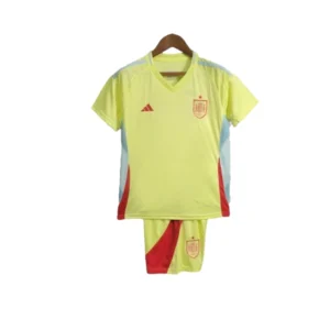 Kit Infantil Espanha II 24/25 - Adidas - Amarelo com detalhes em cinza e vermelho