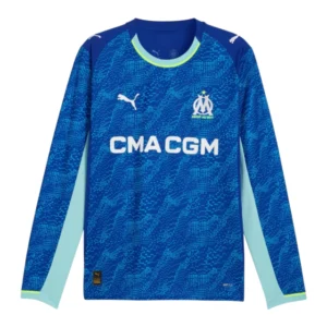 Camisa Olympique Marseille III 25/26 manga longa - Torcedor Puma Masculina - Azul