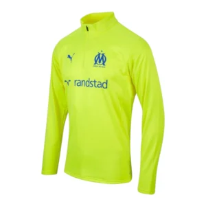 Camisa Olympique Marseille 25/26 manga longa - Torcedor Puma Masculina - Amarela neon