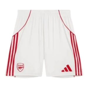 Short Arsenal I 25/26 - Masculino Adidas - Branco com detalhes em vermelho