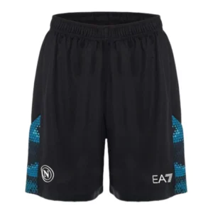 Short Napoli 24/25- Masculino EA7 - Preto com detalhes em azul