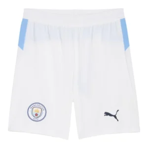 Short Manchester City I 25/26 - Masculino Puma - Branco com detalhes em azul