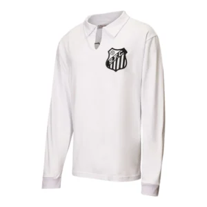 Camisa Retrô Santos 1962 manga longa - Masculina - Branca