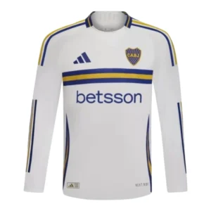Camisa Boca Juniors II manga longa 24/25 - Torcedor Adidas Masculina - Branca com detalhes em amarelo e azul