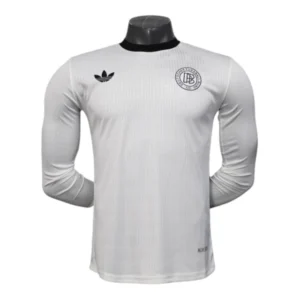 Camisa Seleção Alemanha Edição de Aniversário I 25/26 manga longa - Jogador Adidas Masculina - Branca com detalhes em preto
